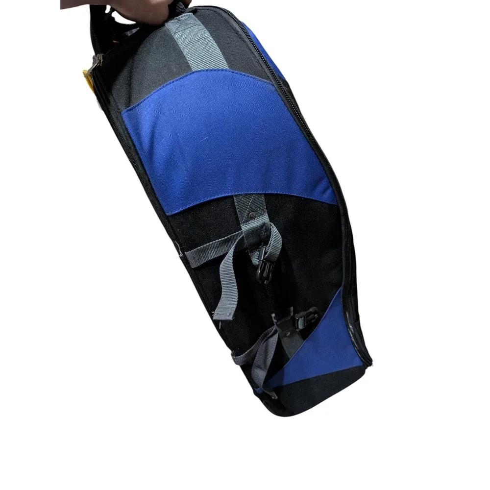 Jeep Rolling Backpack Blue Black Canvas Travel‎ Carry On Luggage Bag